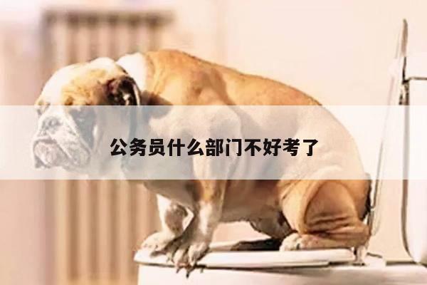 公务员什么部门不好考了
