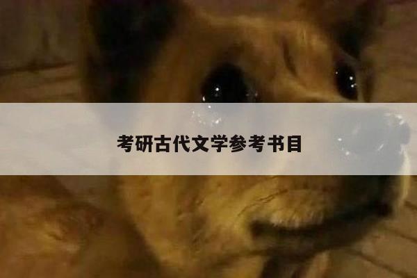 考研古代文学参考书目
