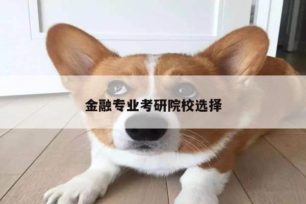 金融专业考研院校选择