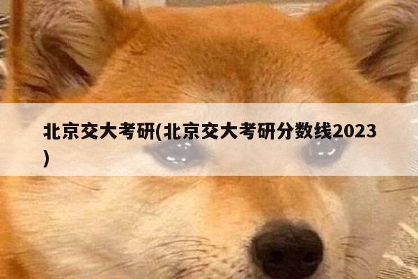 北京交大考研(北京交大考研分数线2023)