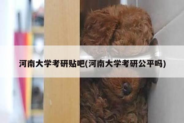 河南大学考研贴吧(河南大学考研公平吗)