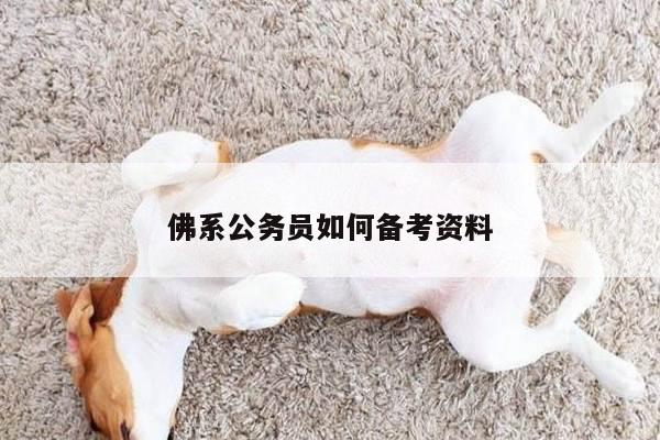 佛系公务员如何备考资料