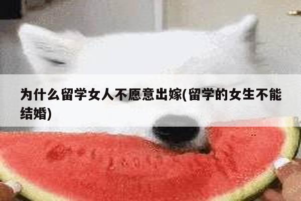 为什么留学女人不愿意出嫁(留学的女生不能结婚)