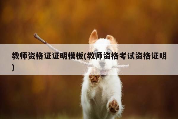 教师资格证证明模板(教师资格考试资格证明)