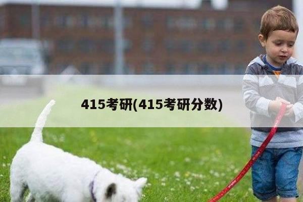 415考研(415考研分数)