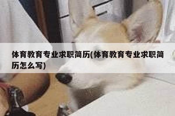 体育教育专业求职简历(体育教育专业求职简历怎么写)