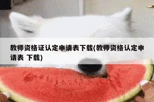 教师资格证认定申请表下载(教师资格认定申请表 下载)