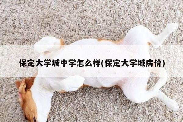 保定大学城中学怎么样(保定大学城房价)