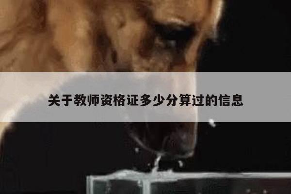 关于教师资格证多少分算过的信息