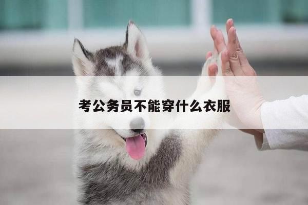 考公务员不能穿什么衣服