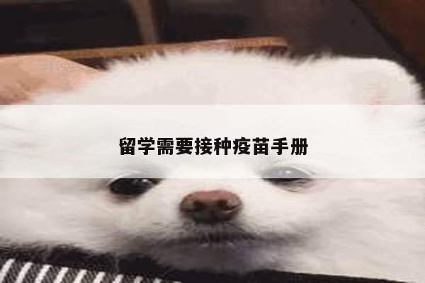 留学需要接种疫苗手册