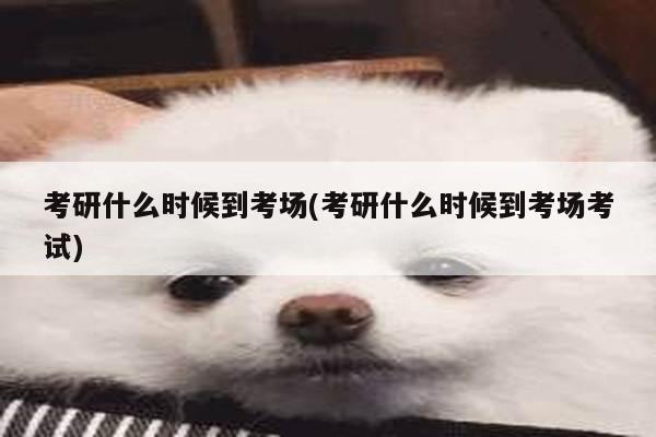 考研什么时候到考场(考研什么时候到考场考试)
