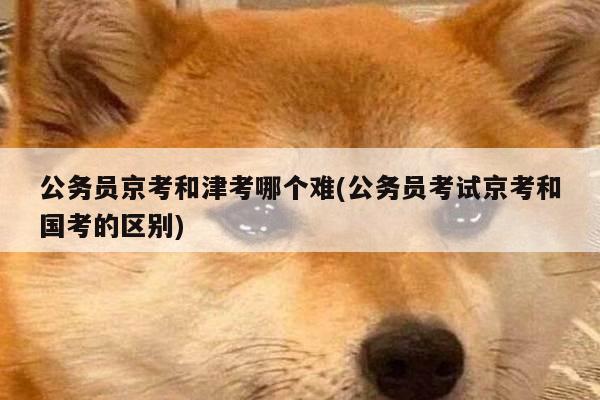 公务员京考和津考哪个难(公务员考试京考和国考的区别)
