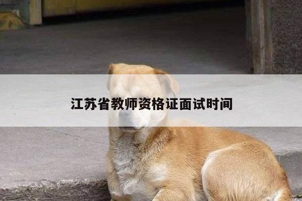 江苏省教师资格证面试时间