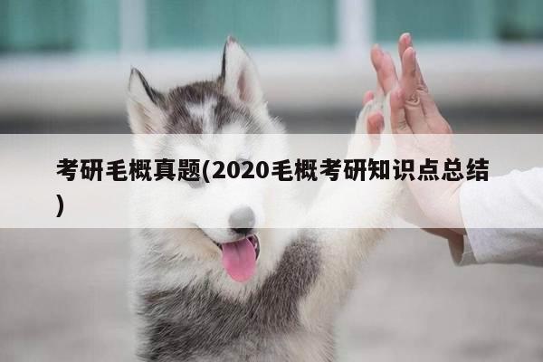 考研毛概真题(2020毛概考研知识点总结)