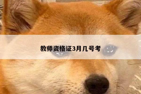 教师资格证3月几号考