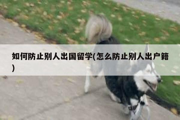 如何防止别人出国留学(怎么防止别人出户籍)