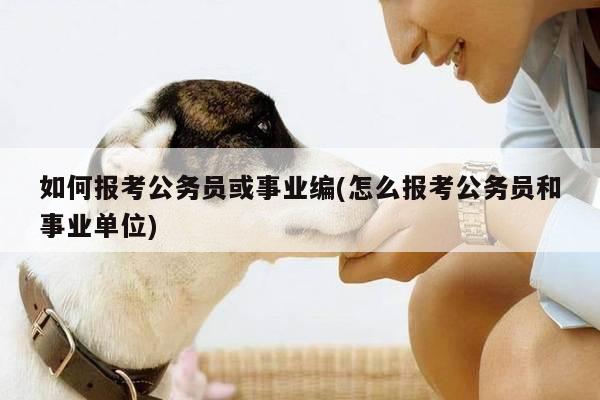 如何报考公务员或事业编(怎么报考公务员和事业单位)