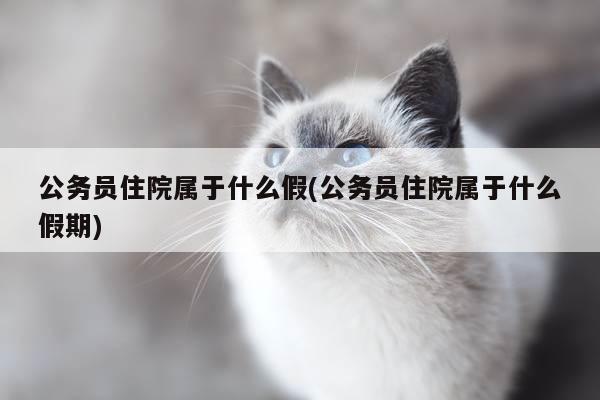 公务员住院属于什么假(公务员住院属于什么假期)