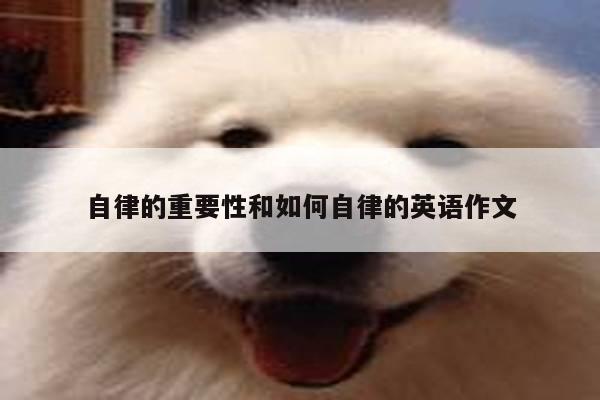 自律的重要性和如何自律的英语作文