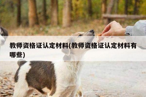 教师资格证认定材料(教师资格证认定材料有哪些)