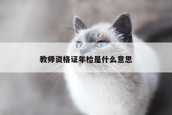 教师资格证年检是什么意思