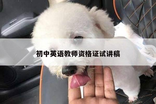初中英语教师资格证试讲稿