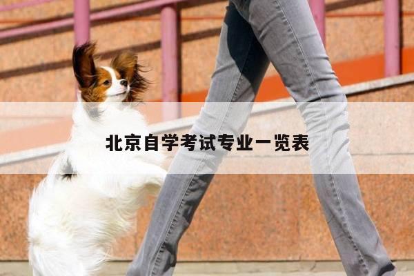 北京自学考试专业一览表