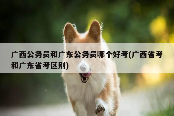 广西公务员和广东公务员哪个好考(广西省考和广东省考区别)