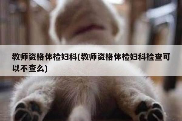 教师资格体检妇科(教师资格体检妇科检查可以不查么)