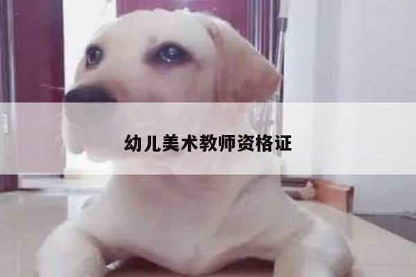 幼儿美术教师资格证