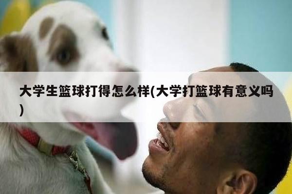 大学生篮球打得怎么样(大学打篮球有意义吗)