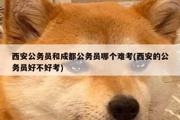 西安公务员和成都公务员哪个难考(西安的公务员好不好考)