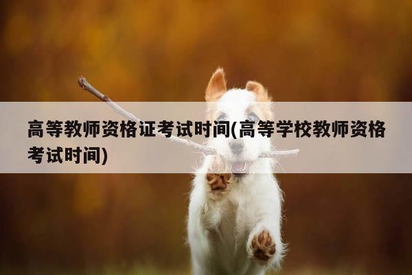 高等教师资格证考试时间(高等学校教师资格考试时间)