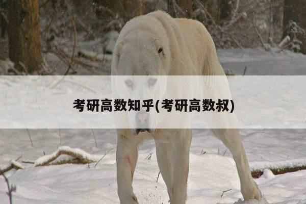 考研高数知乎(考研高数叔)