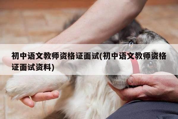 初中语文教师资格证面试(初中语文教师资格证面试资料)